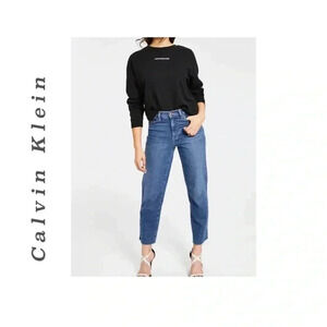 🆕 Calvin Klein Jeans Raw-Hem High-Rise Straight Jeans 25🆕